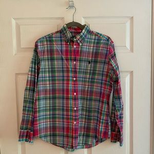 Ralph Lauren pink and blue button down